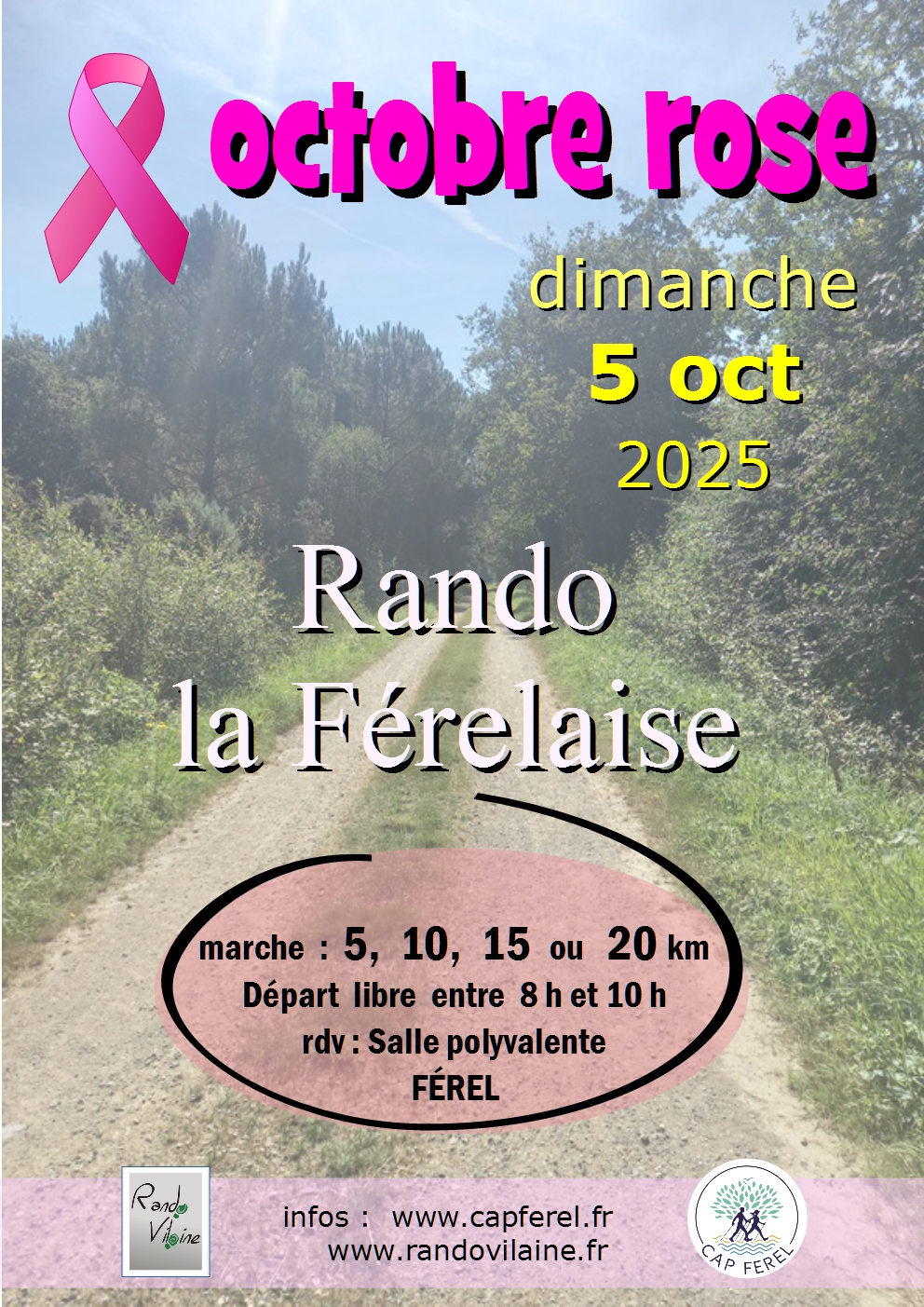 octobre rose 2019 Férel marche nordique